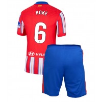 Dětský fotbalový dres Atletico Madrid Koke #6 2024-25 Domácí Krátký Rukáv (+ trenýrky)